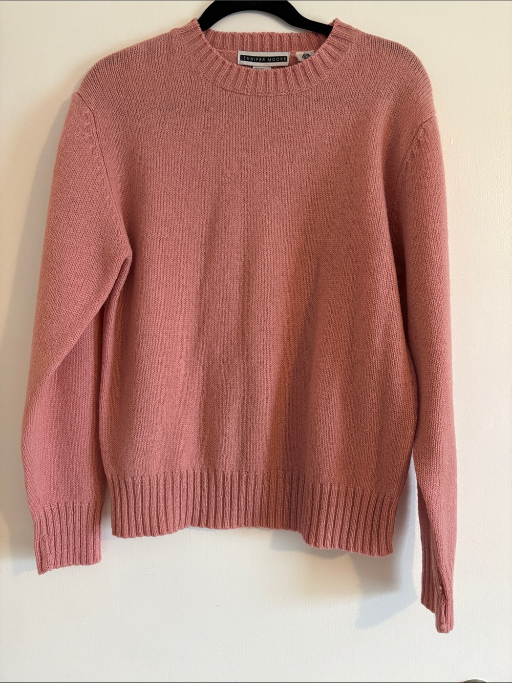 Jennifer Moore vintage 100% wool -Pink Crewneck Sweater